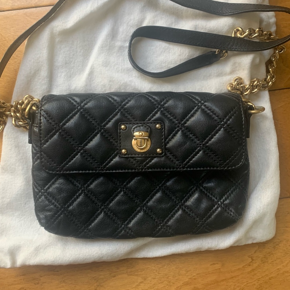 Black quilted Marc Jacobs bag.